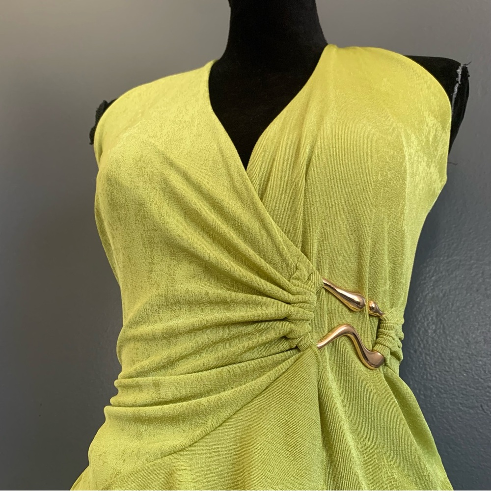 Cache Lemon Ruffle Wrap Top - Picture 2 of 5